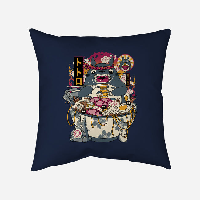 Ramen Totoro-None-Removable Cover-Throw Pillow-gaci