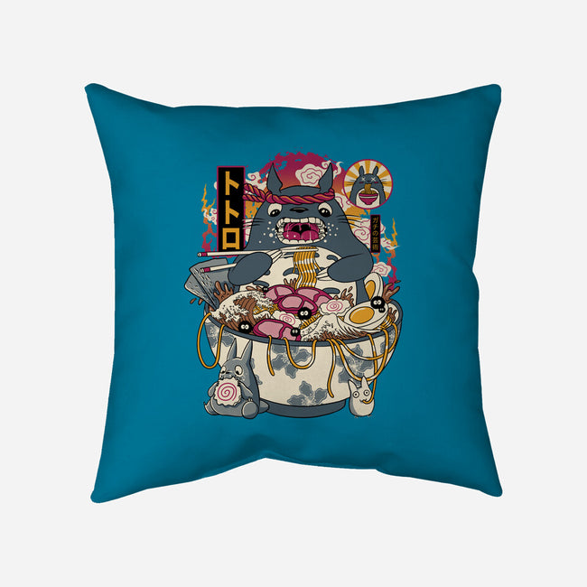 Ramen Totoro-None-Removable Cover-Throw Pillow-gaci