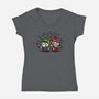 Clown Play-Womens-V-Neck-Tee-pigboom