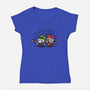 Clown Play-Womens-V-Neck-Tee-pigboom