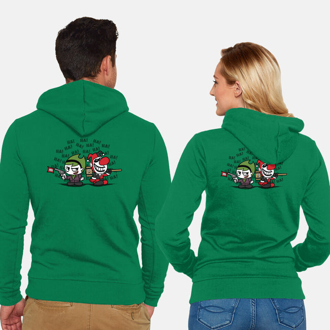 Clown Play-Unisex-Zip-Up-Sweatshirt-pigboom