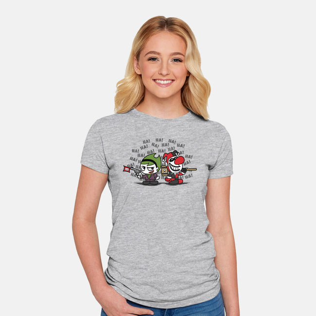 Clown Play-Womens-Fitted-Tee-pigboom