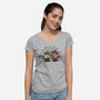 Clown Play-Womens-V-Neck-Tee-pigboom