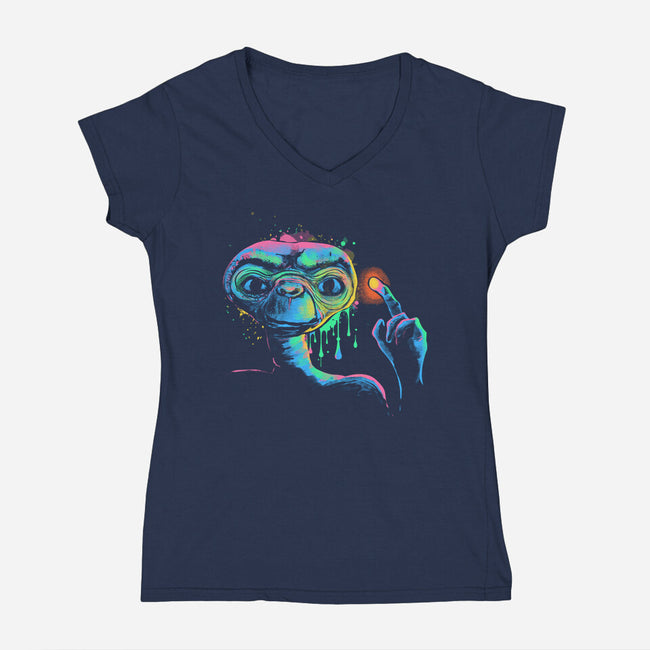 Extra-Terrestrial-Womens-V-Neck-Tee-IKILO