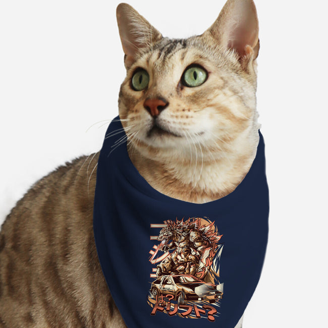 Kaiju Drift-Cat-Bandana-Pet Collar-Guilherme magno de oliveira