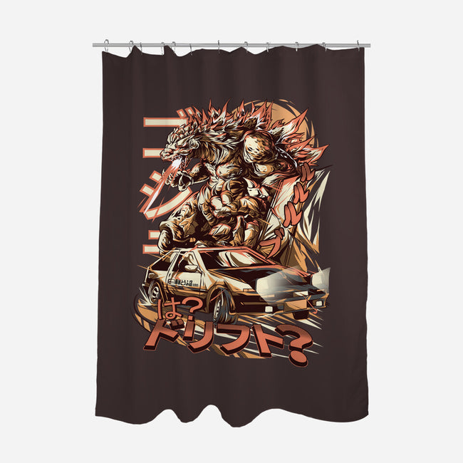 Kaiju Drift-None-Polyester-Shower Curtain-Guilherme magno de oliveira