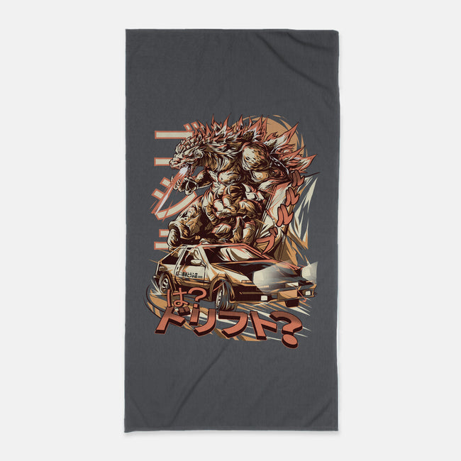 Kaiju Drift-None-Beach-Towel-Guilherme magno de oliveira