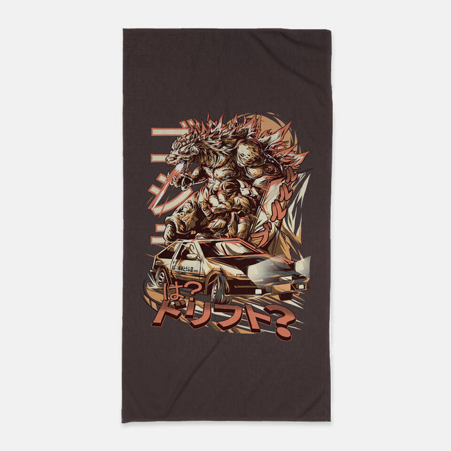 Kaiju Drift-None-Beach-Towel-Guilherme magno de oliveira