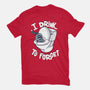 I Drink To Forget-Mens-Heavyweight-Tee-Freecheese