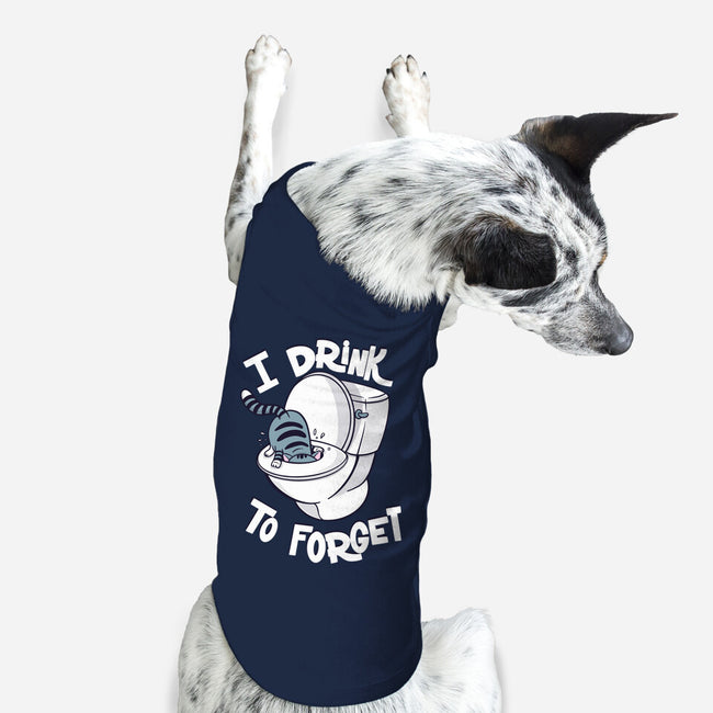 I Drink To Forget-Dog-Basic-Pet Tank-Freecheese