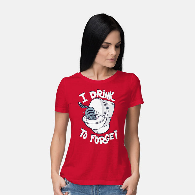 I Drink To Forget-Womens-Basic-Tee-Freecheese