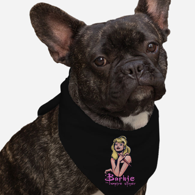 Barbie The Vampire Slayer-Dog-Bandana-Pet Collar-zascanauta
