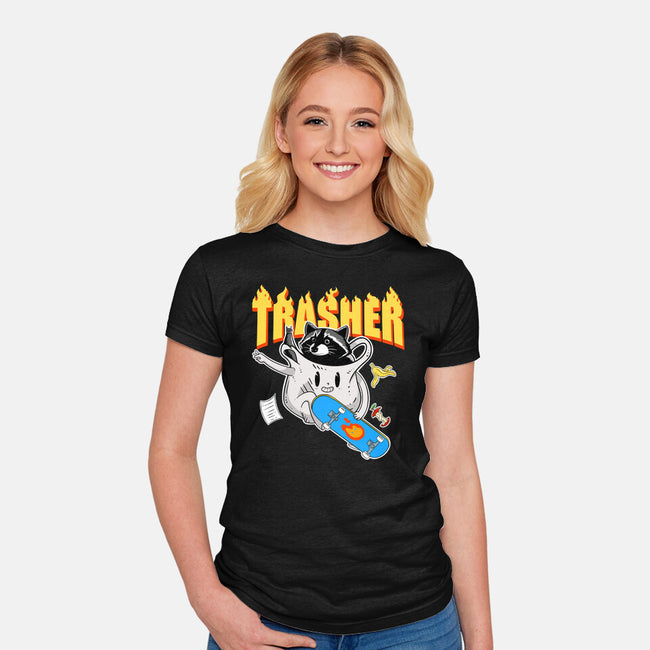 Trasher Panda-Womens-Fitted-Tee-Tri haryadi