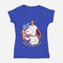 Ice Cream Parlor-Womens-V-Neck-Tee-leepianti