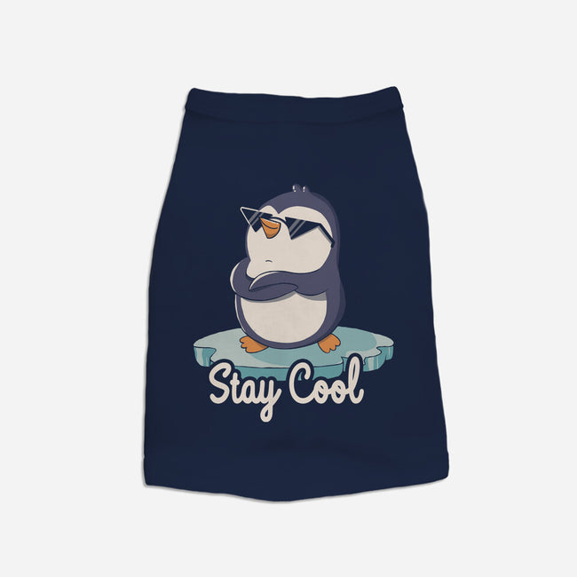 Stay Cool Funny Penguin-Dog-Basic-Pet Tank-tobefonseca