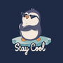 Stay Cool Funny Penguin-None-Fleece-Blanket-tobefonseca