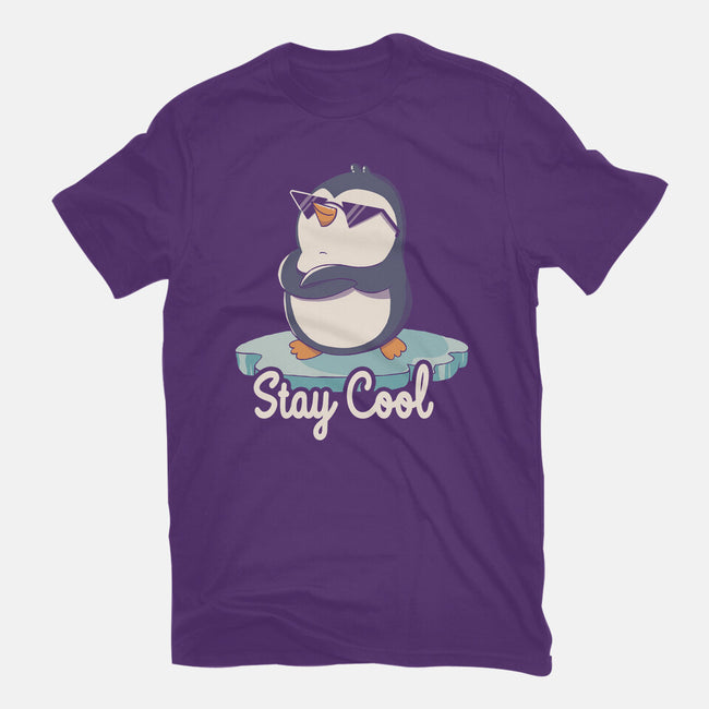 Stay Cool Funny Penguin-Womens-Fitted-Tee-tobefonseca