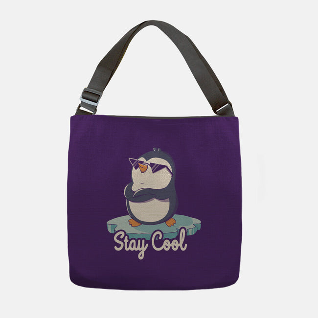 Stay Cool Funny Penguin-None-Adjustable Tote-Bag-tobefonseca