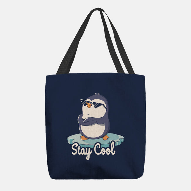 Stay Cool Funny Penguin-None-Basic Tote-Bag-tobefonseca