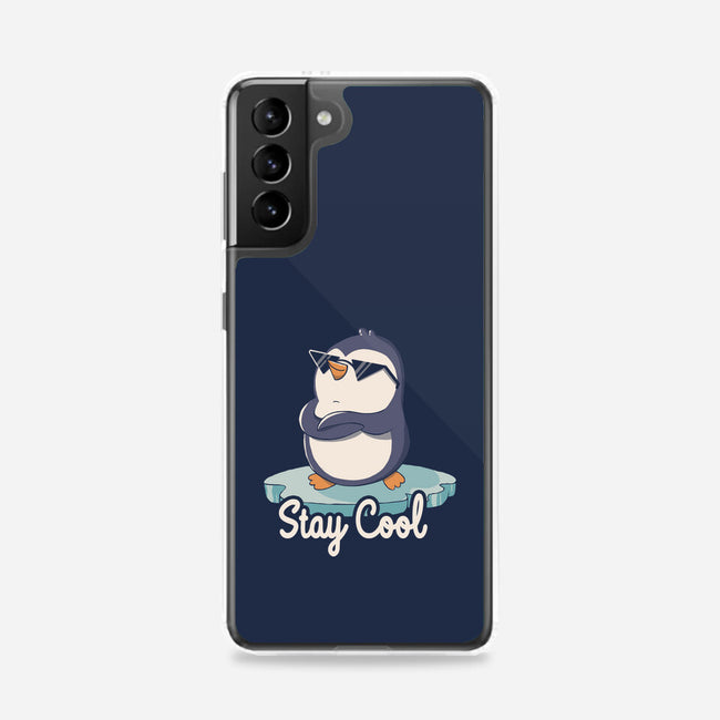 Stay Cool Funny Penguin-Samsung-Snap-Phone Case-tobefonseca