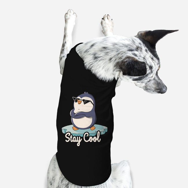 Stay Cool Funny Penguin-Dog-Basic-Pet Tank-tobefonseca