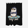 Stay Cool Funny Penguin-None-Polyester-Shower Curtain-tobefonseca