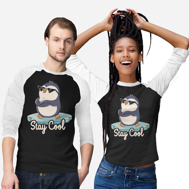 Stay Cool Funny Penguin-Unisex-Baseball-Tee-tobefonseca