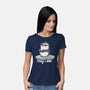 Stay Cool Funny Penguin-Womens-Basic-Tee-tobefonseca