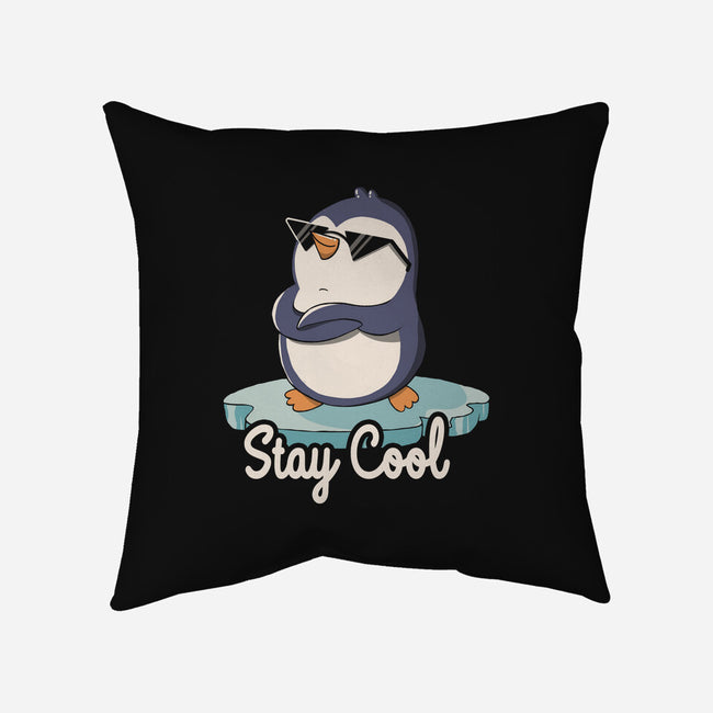 Stay Cool Funny Penguin-None-Non-Removable Cover w Insert-Throw Pillow-tobefonseca