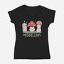 Mushmellows Kawaii Fungi-Womens-V-Neck-Tee-tobefonseca