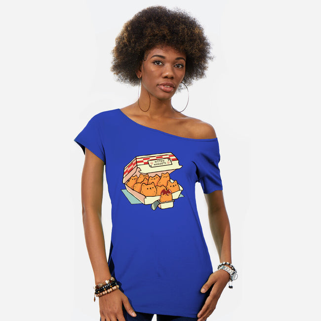 Kitten Nuggets-Womens-Off Shoulder-Tee-tobefonseca