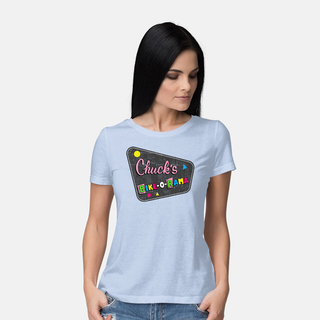 Chuck's Bike-O-Rama-Womens-Basic-Tee-sachpica