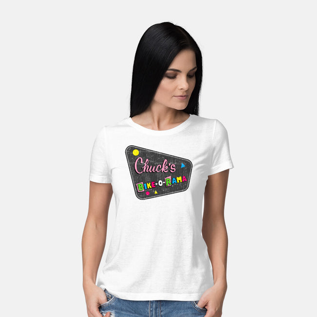 Chuck's Bike-O-Rama-Womens-Basic-Tee-sachpica