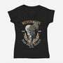 Nevermore Dead Poets Society-Womens-V-Neck-Tee-Nemons