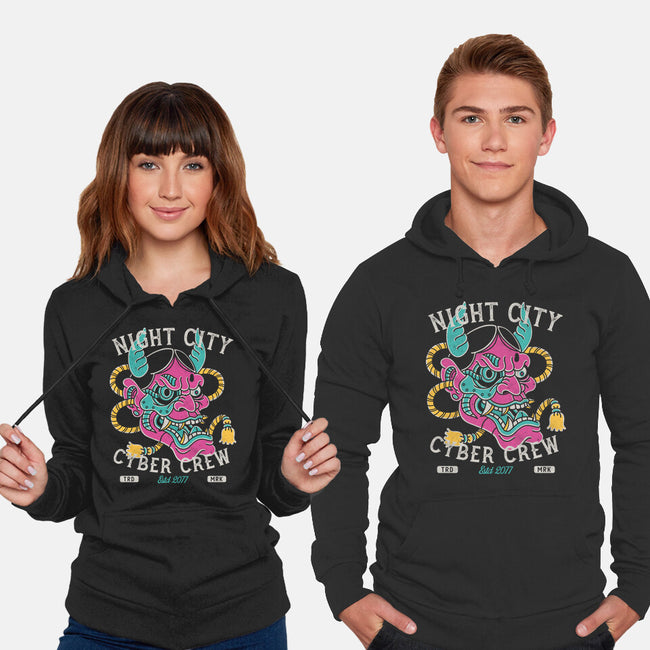 Night City Cyber Crew-Unisex-Pullover-Sweatshirt-Nemons