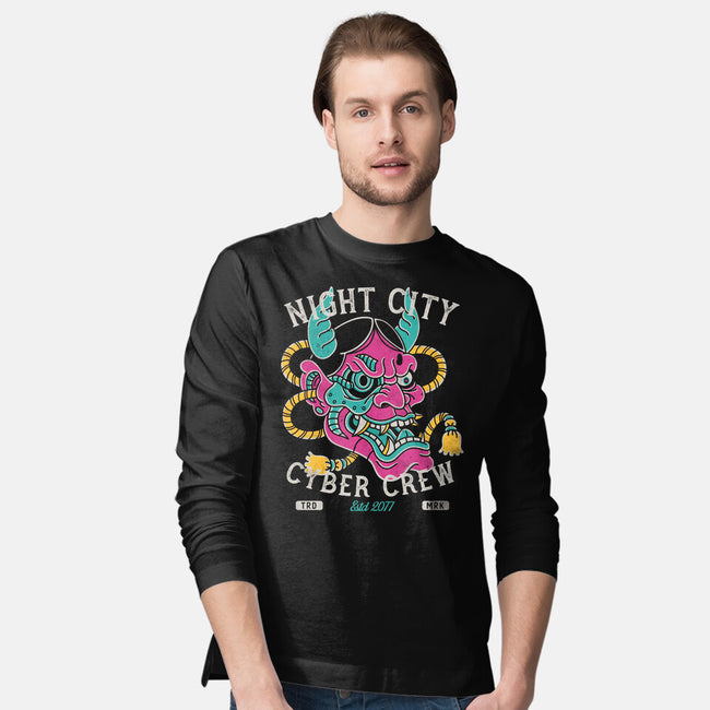 Night City Cyber Crew-Mens-Long Sleeved-Tee-Nemons