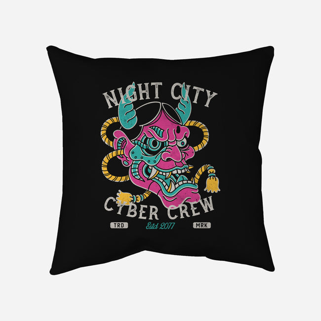 Night City Cyber Crew-None-Non-Removable Cover w Insert-Throw Pillow-Nemons