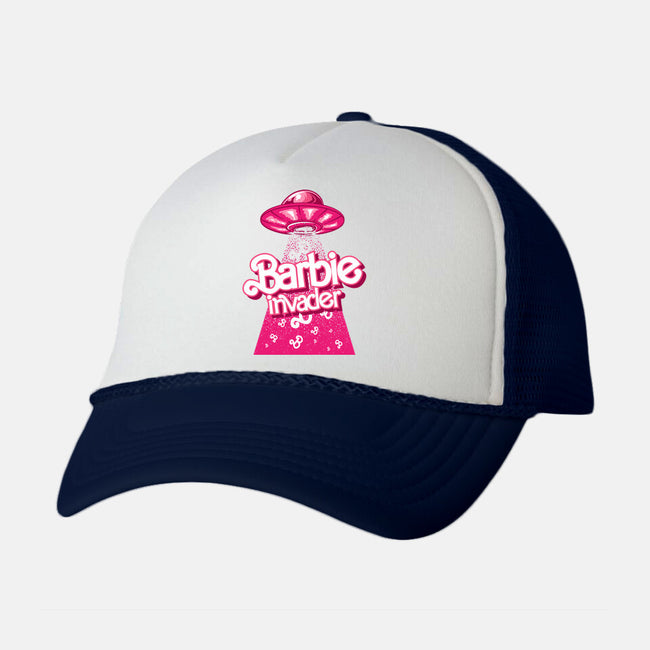 Barbie Invader-Unisex-Trucker-Hat-spoilerinc