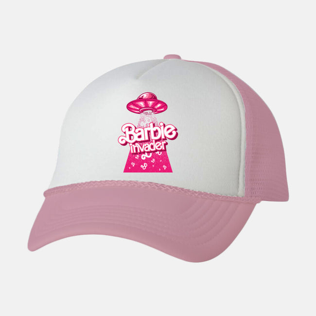 Barbie Invader-Unisex-Trucker-Hat-spoilerinc