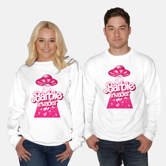 Barbie Invader-Unisex-Crew Neck-Sweatshirt-spoilerinc