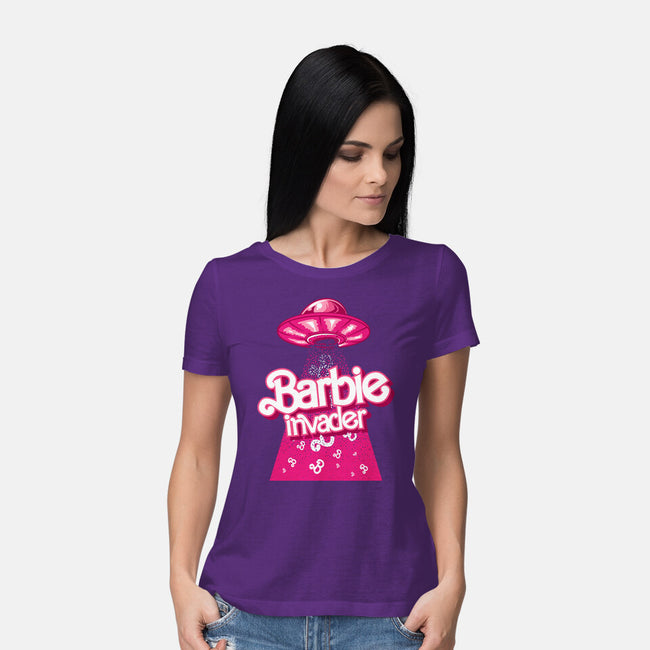 Barbie Invader-Womens-Basic-Tee-spoilerinc