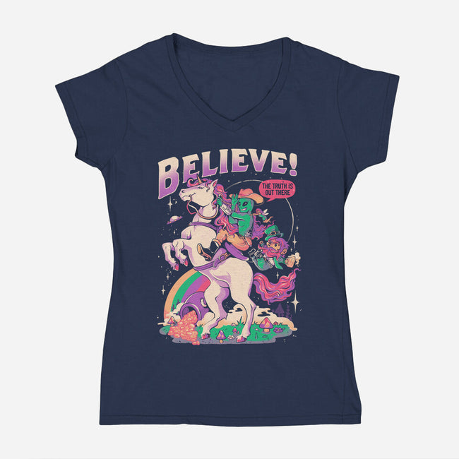 Create Your Reality-Womens-V-Neck-Tee-eduely