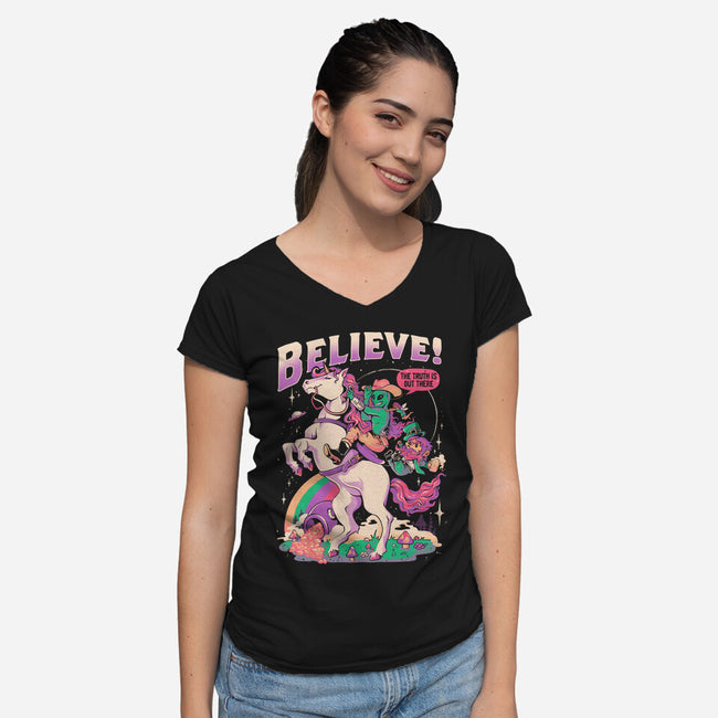 Create Your Reality-Womens-V-Neck-Tee-eduely