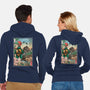 Twin Sai In Japan-Unisex-Zip-Up-Sweatshirt-DrMonekers