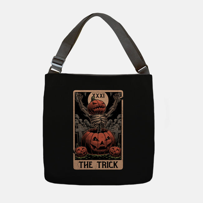 Halloween Tarot Pumpkin Trick-None-Adjustable Tote-Bag-Studio Mootant