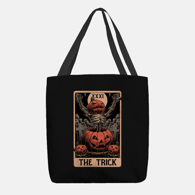 Halloween Tarot Pumpkin Trick-None-Basic Tote-Bag-Studio Mootant