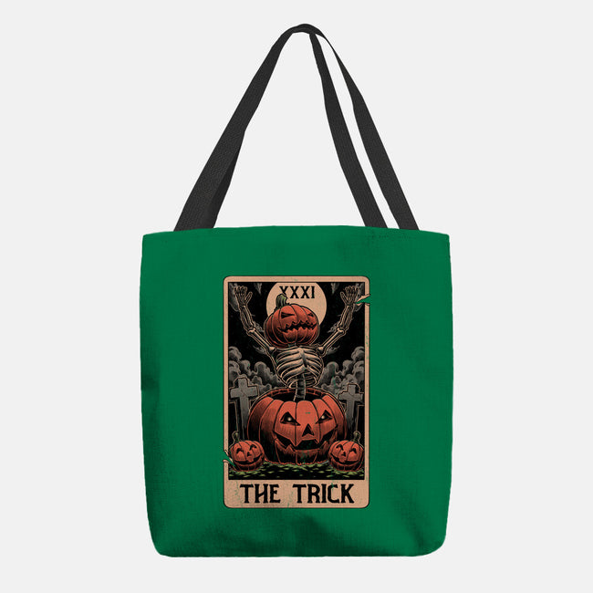 Halloween Tarot Pumpkin Trick-None-Basic Tote-Bag-Studio Mootant