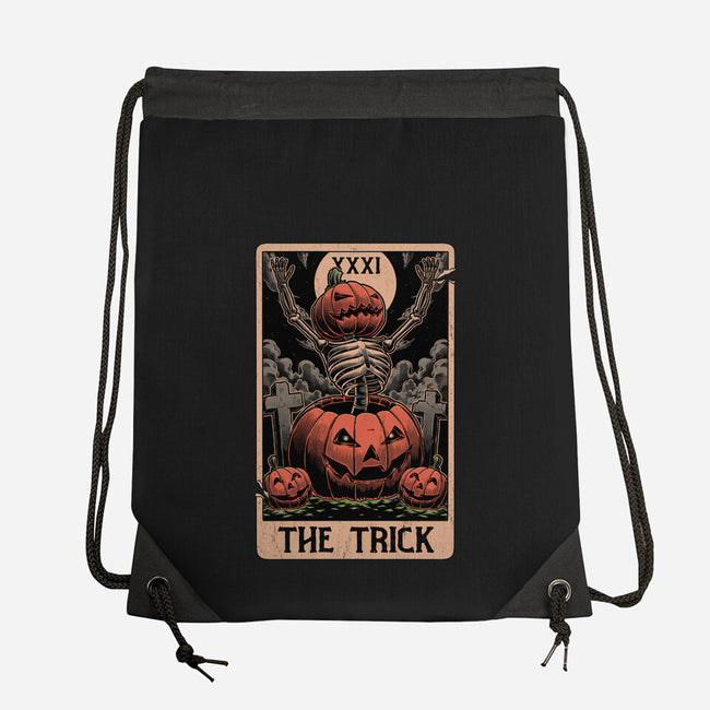 Halloween Tarot Pumpkin Trick-None-Drawstring-Bag-Studio Mootant