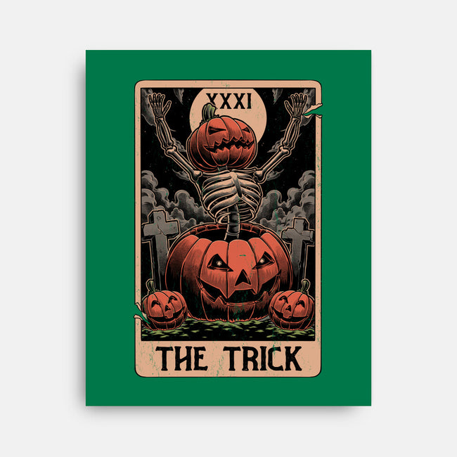 Halloween Tarot Pumpkin Trick-None-Stretched-Canvas-Studio Mootant