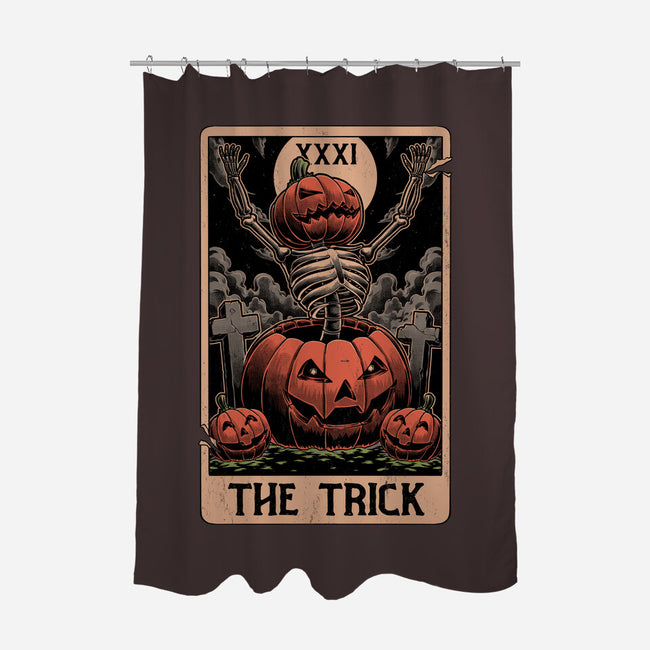 Halloween Tarot Pumpkin Trick-None-Polyester-Shower Curtain-Studio Mootant